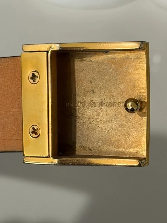 Louis Vuitton Brown Monogram Canvas Belt with Gold Square Buckle - Picture 8 of 8